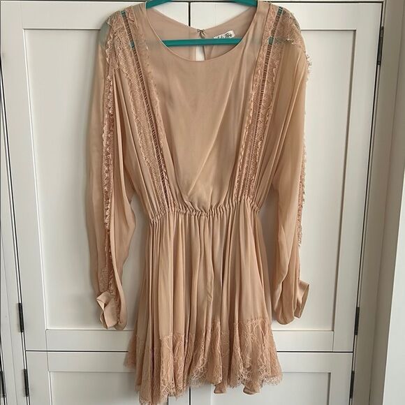 LoveShackFancy Pink Lace-Trimmed Dress - Picture 3 of 7